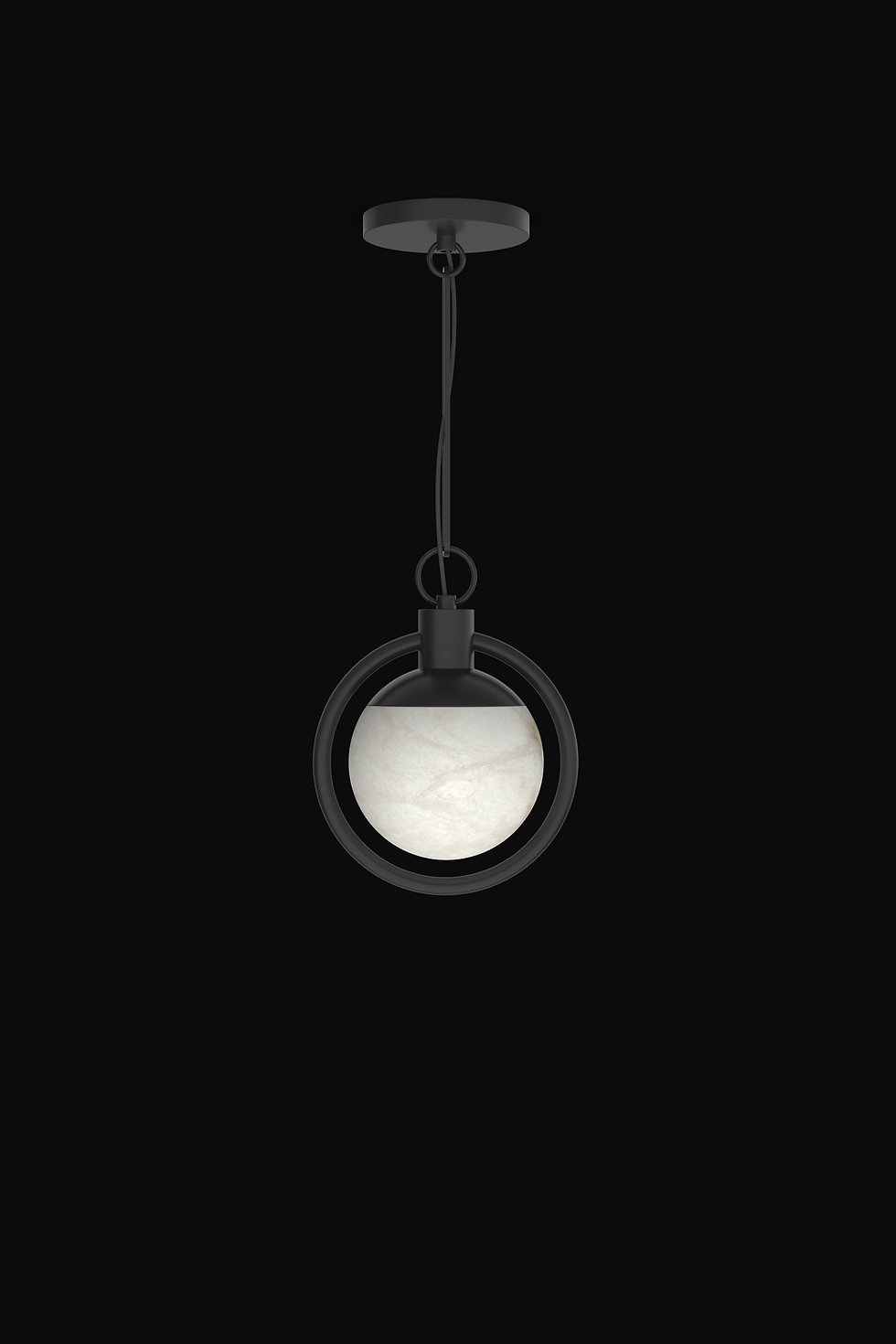 Thumbnail: Trento Alabaster Flush Mount BLK