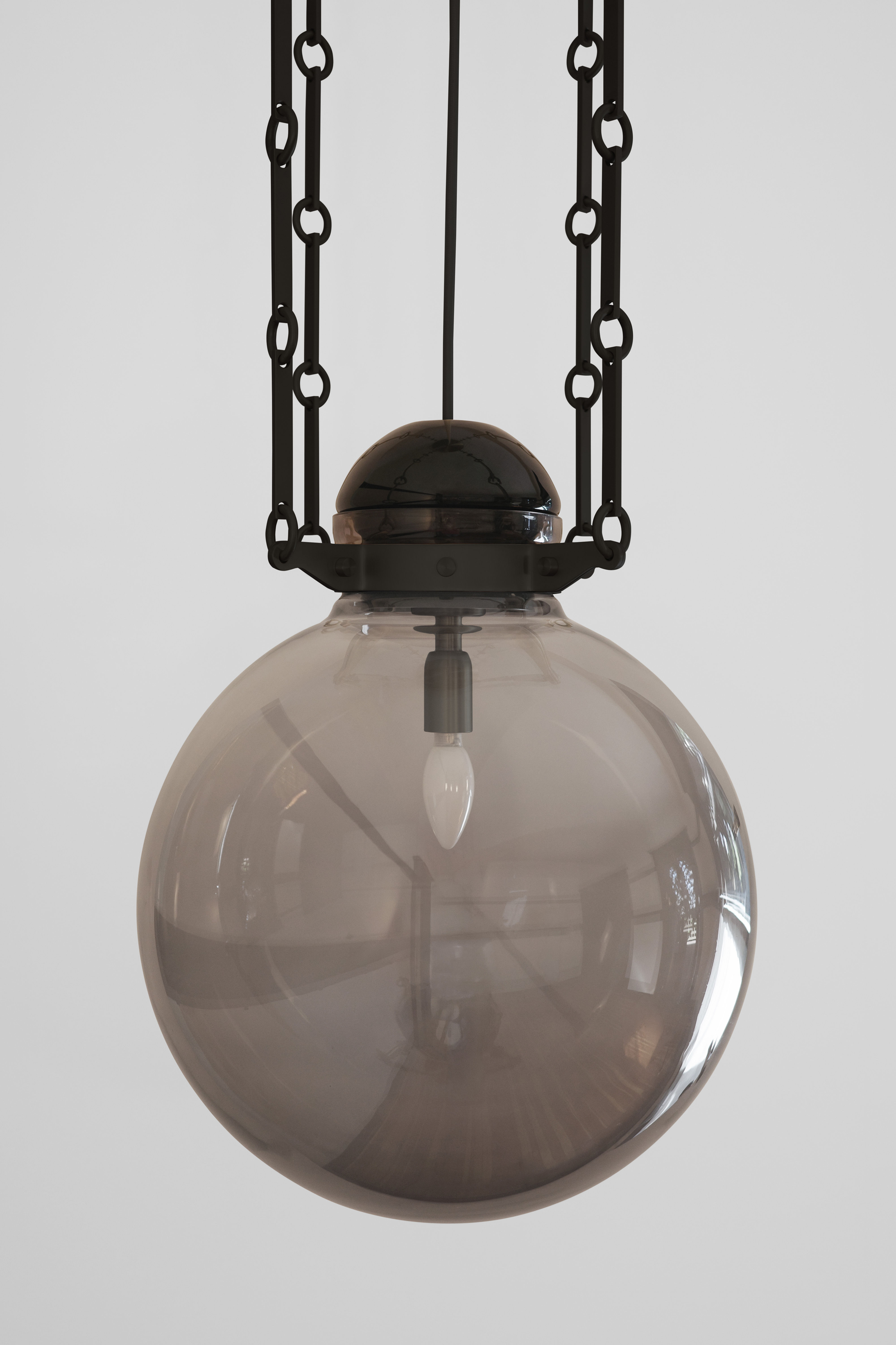 Peri Chandelier BLK Fume Nero