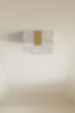 Thumbnail: Alabaster pendant light fixture with gold detail