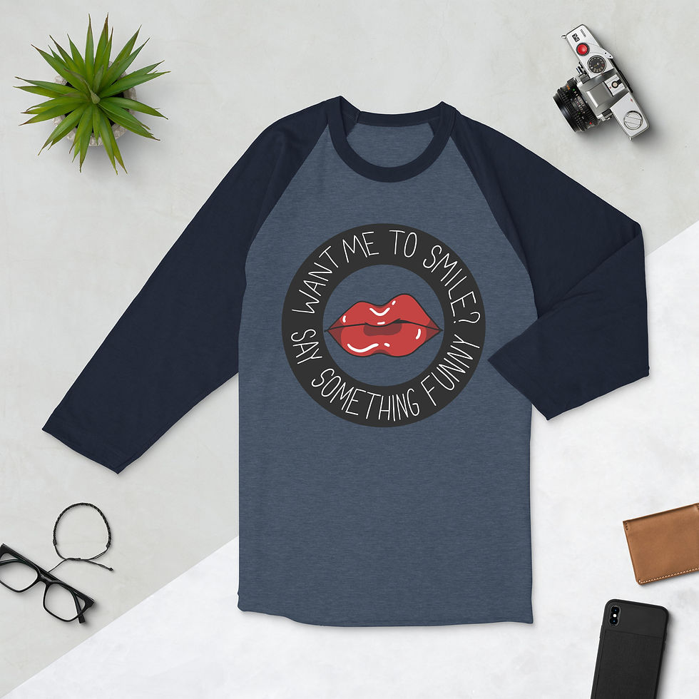 Thumbnail: Smile 3/4 sleeve raglan shirt
