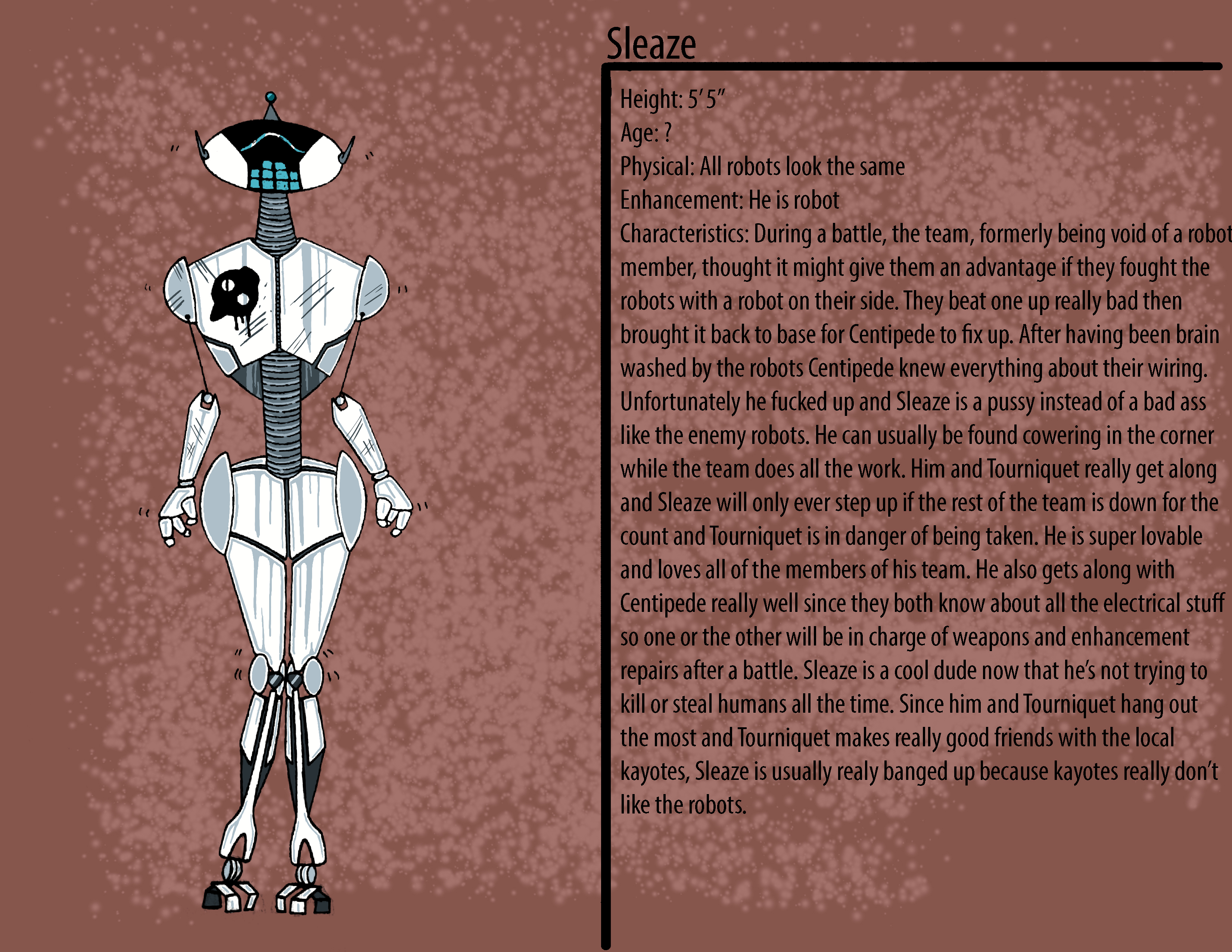 Sleaze Character Description