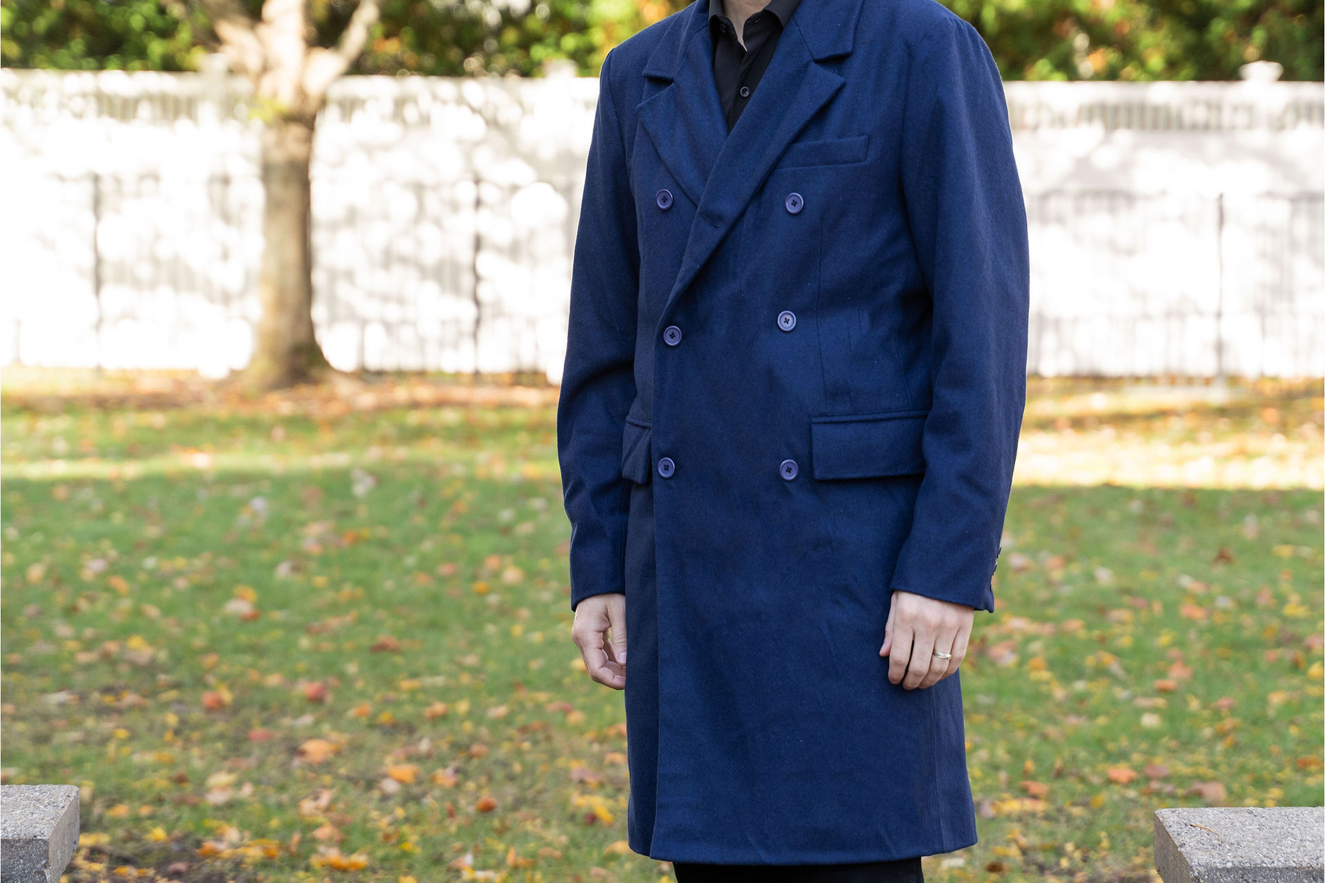 Dapper Professional wearing The Jacket Maker custom jacket peacoat 