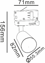 Miniatura: Trifase Faretto GU10 orientabile Tri GU Bianco/Nero/Oro per binario trifase 220V
