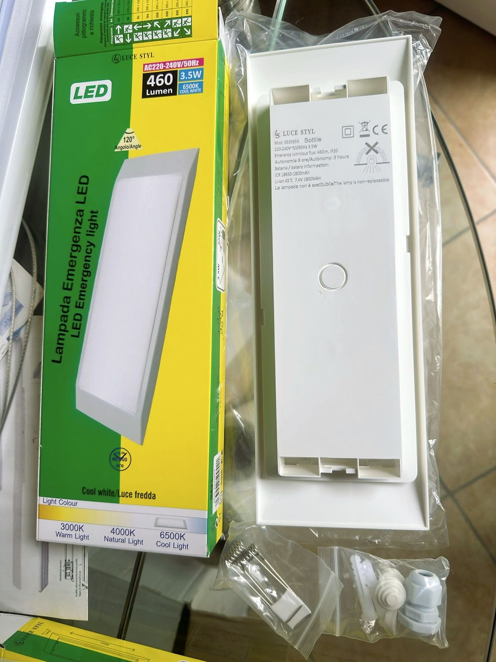 Miniatura: LAMPADA EMERGENZA LED 3.5W 460LM SOTTILE IP20