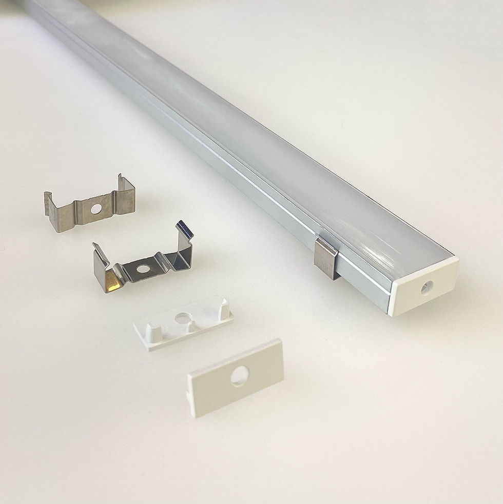 Miniatura: PROFILO / CANALINA IN ALLUMINIO ART.621 3 metri per strip fino a 24W/m