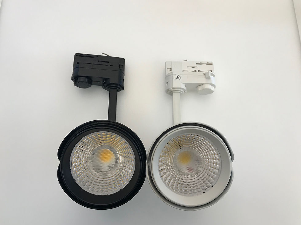 Miniatura: FARETTO DA BINARIO LED TRIFASE 30W TULIPANO BIANCO/NERO LUCE CALDA/NATURALE