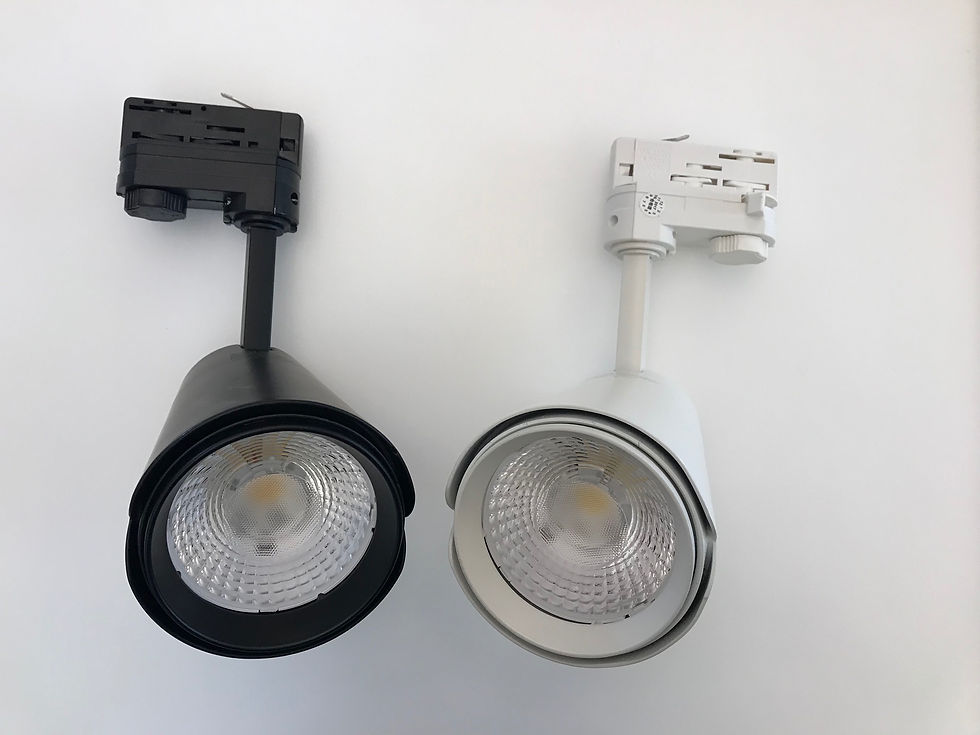 Miniatura: FARETTO DA BINARIO LED TRIFASE 30W TULIPANO BIANCO/NERO LUCE CALDA/NATURALE