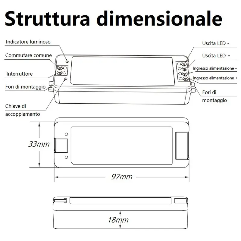 Miniatura: RICEVITORE V1 DIMMER, V3 DIMMER RGB CCT , TELECOMANDO RT