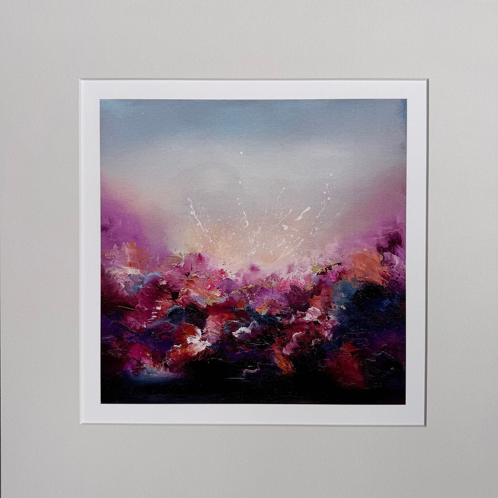 Thumbnail: Abstract Art Print Full Image with Mount