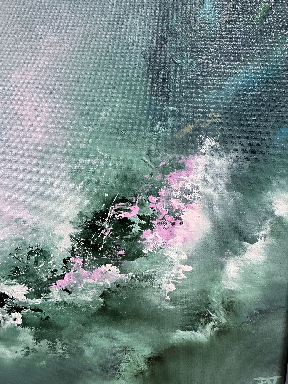 Thumbnail: Beyond the Meadow - Green Abstract Art - alternative Close Up Detail