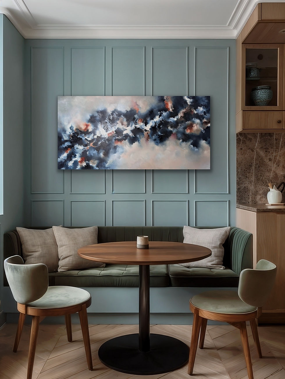 Thumbnail: When The Clouds Break / Blue Abstract Art