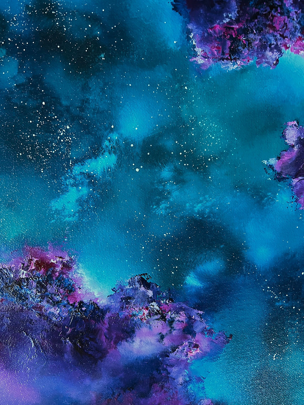Thumbnail: Beyond our Reach vibrant original artwork additional close up detail