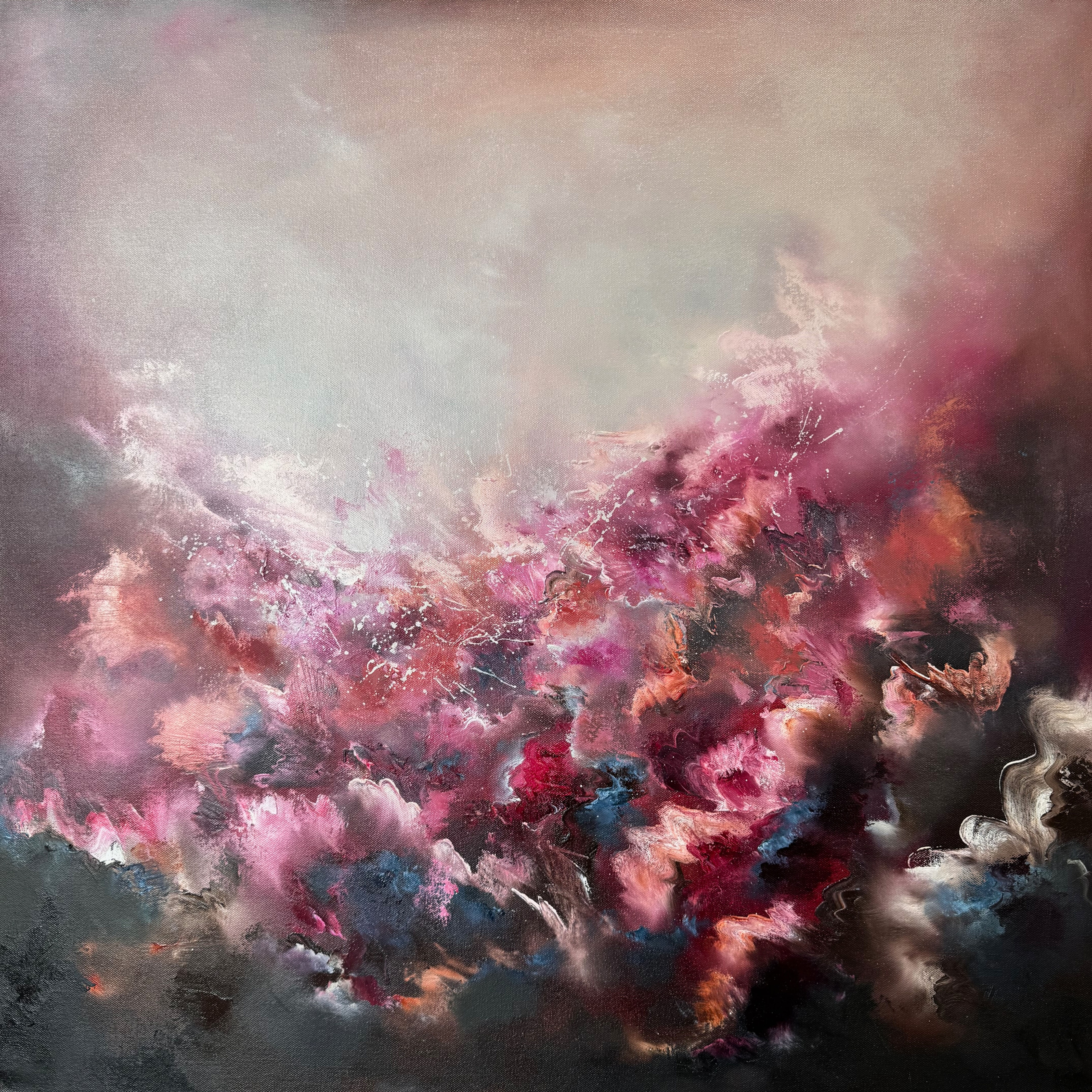 Where Flowers Bloom / Abstract Floral Painting