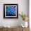 Thumbnail: Beyond our Reach vibrant original artwork full image in frame above wooden sideboard