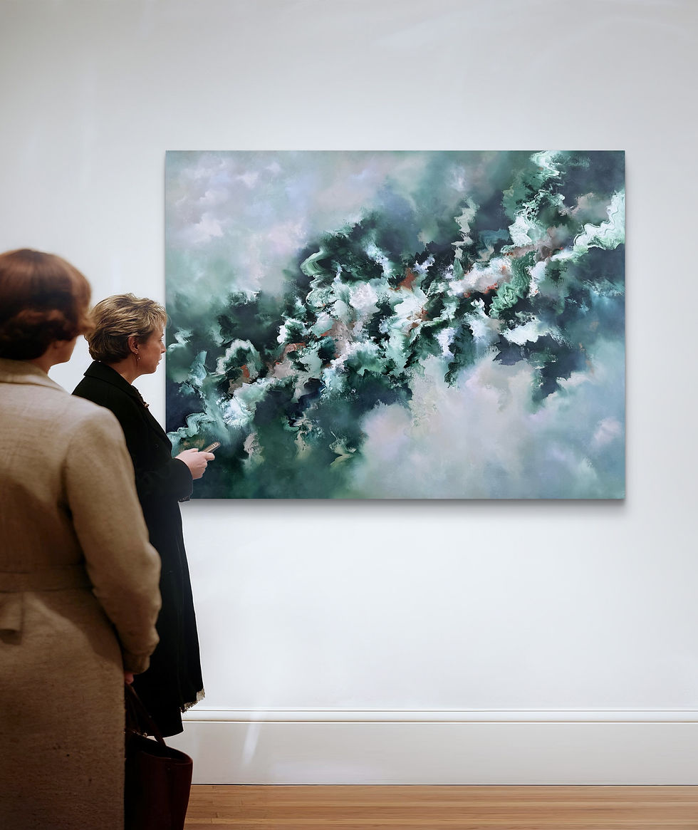 Thumbnail: The Rhythm of Life / Green Abstract Art