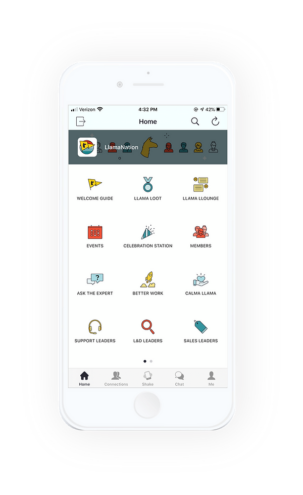 LlamaNation Home Screen