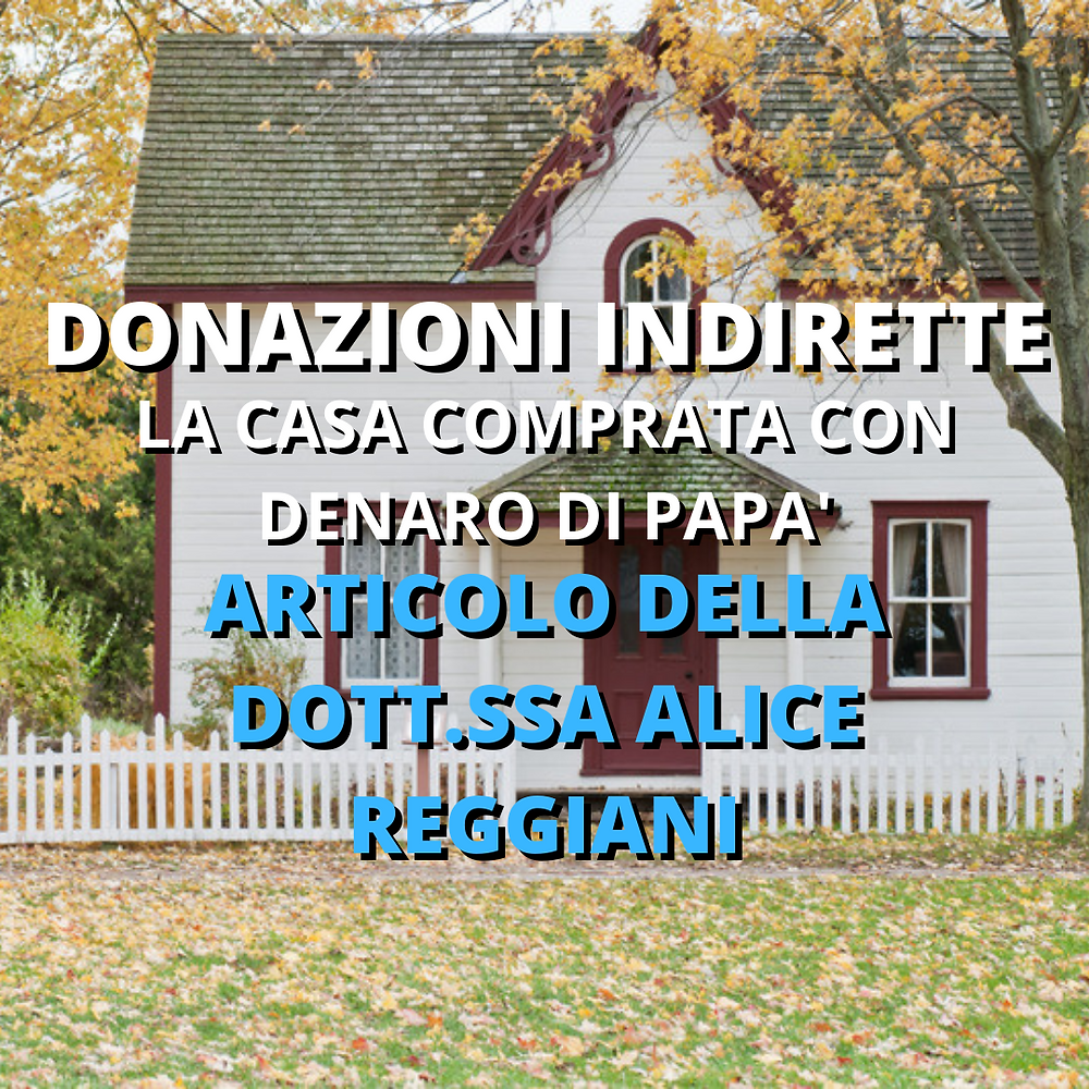 DONAZIONI INDIRETTE