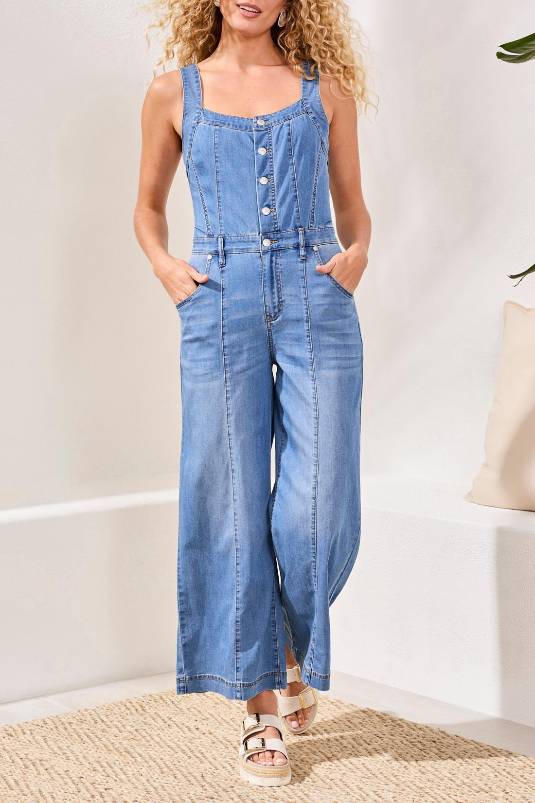 BLUE THREAD JUMPSUIT