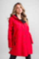 UBU RED AND BLACK COAT