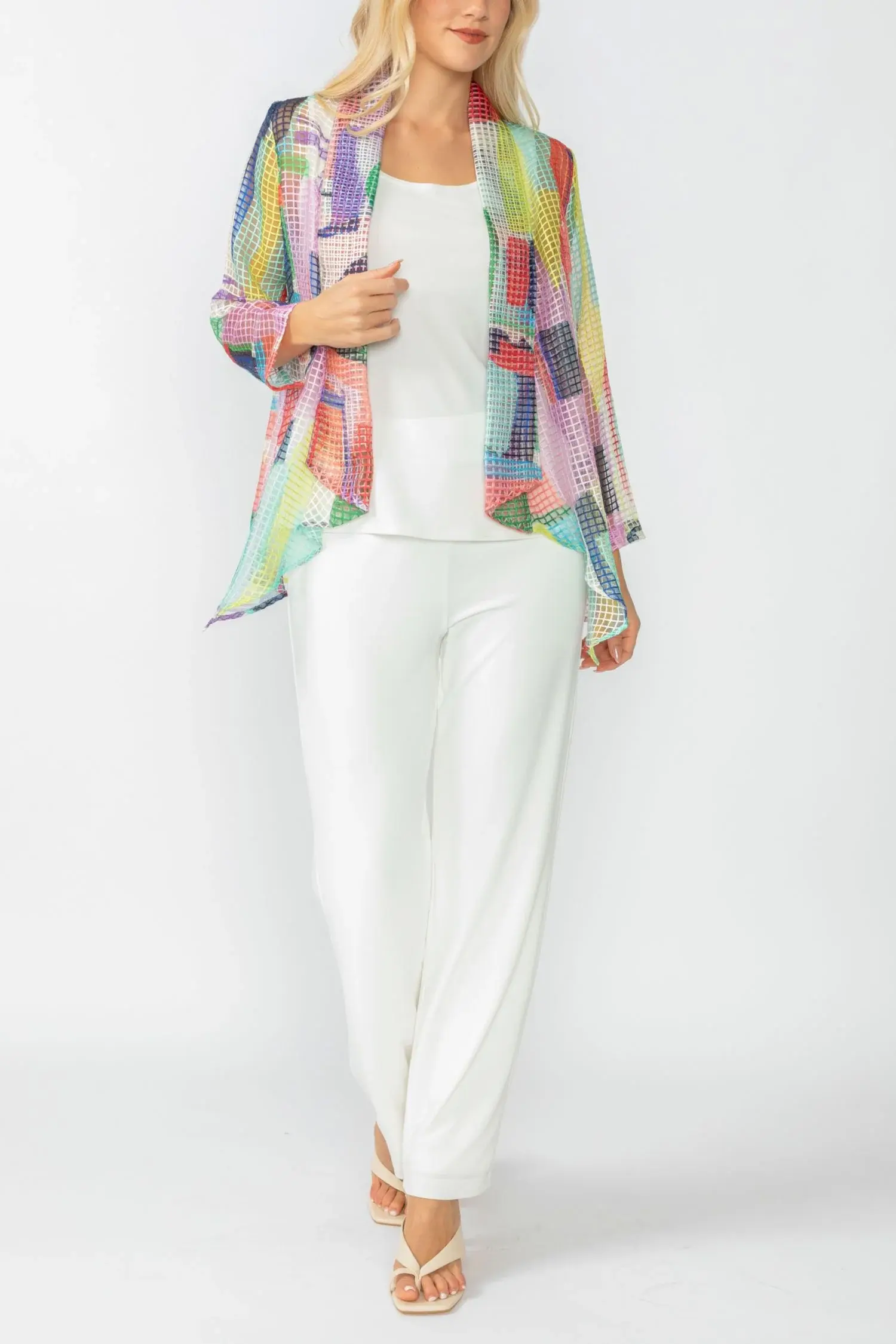 I C COLLECTION SHEER PRINT  JACKET