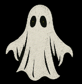 Ghost with yellow eyes