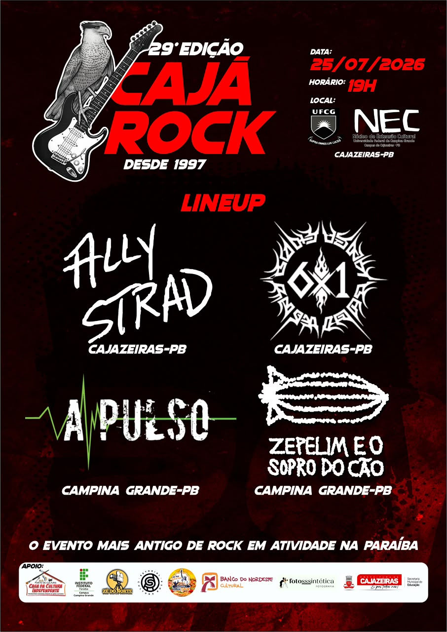Cartaz Cajá Rock - 2026
