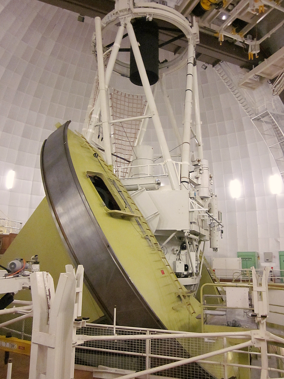 The 3.9 Anglo-Australian Telescope at Siding Spring Observatory pictured in 2012. This telescope, built jointly by the British and Australian governments, began regular scheduled operations in June 1975. A consortium of Australian universities now manage the telescope but its name has been left unchanged. Photo Nick Lomb