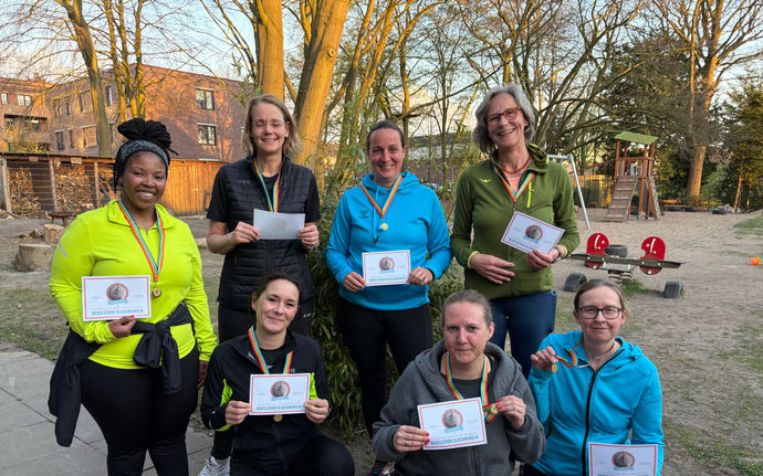 Urkunden, Laufkurs, Abschlusslauf, 60 Minuten gelaufen.