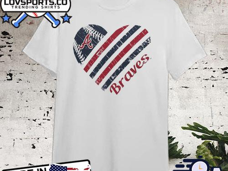 Lovsports.co - Atlanta Braves G-III 4Her Carl Banks White Heart Shirt