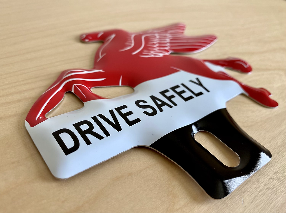 Thumbnail: Mobil Pegasus License Plate Topper Ornament.