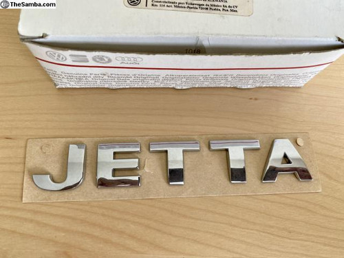 Original VW Jetta GL Rear Boot Badge Emblem Chrome (165853687P GX2) - MK2 Classic