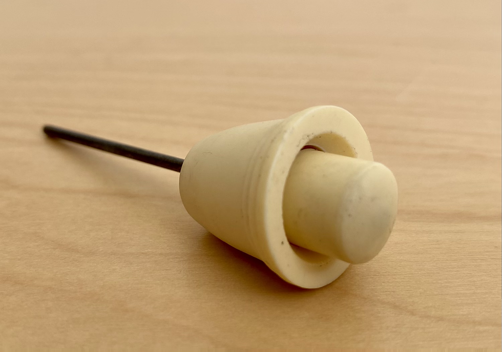 Thumbnail: VW BUG T1 Ivory Wiper Switch Button Complete Ivory 61-67 NEW.