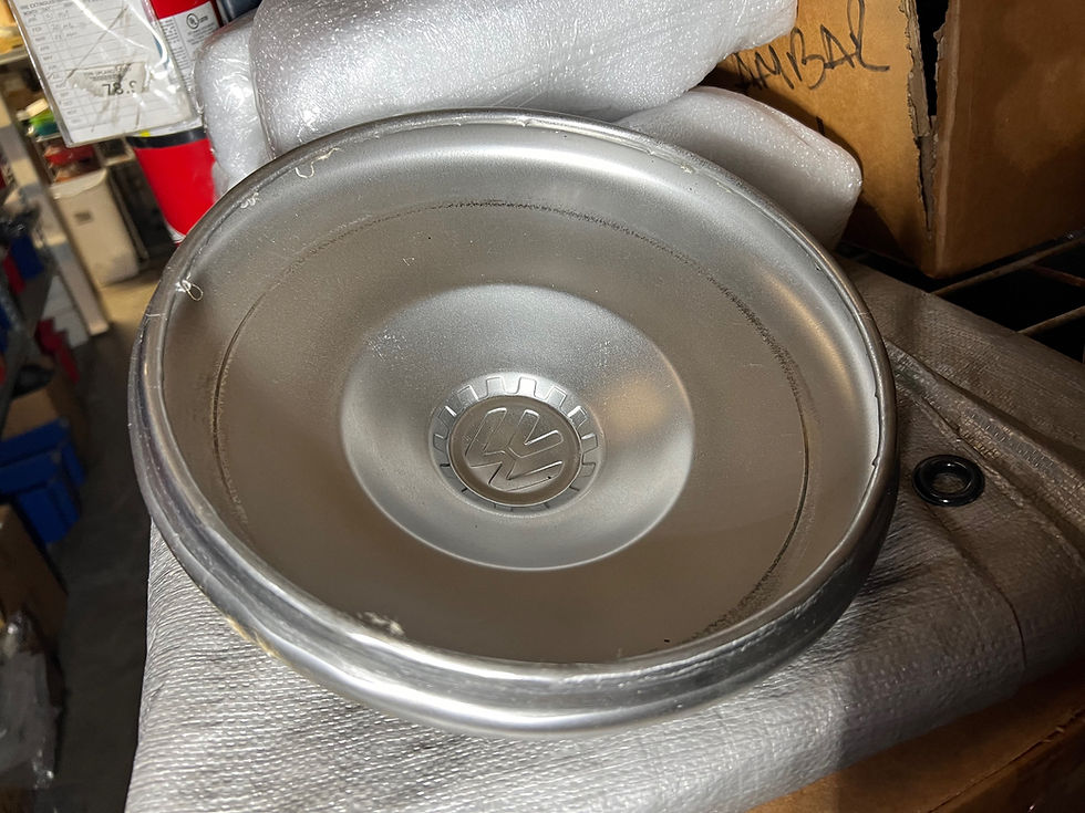 Thumbnail: Split Kdf Bug Bus Hubcap "Cog Wheel" Set