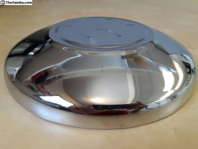 Thumbnail: VW Bug Ghia Bus Type3 Late Hubcap LARGE LOGO SET.