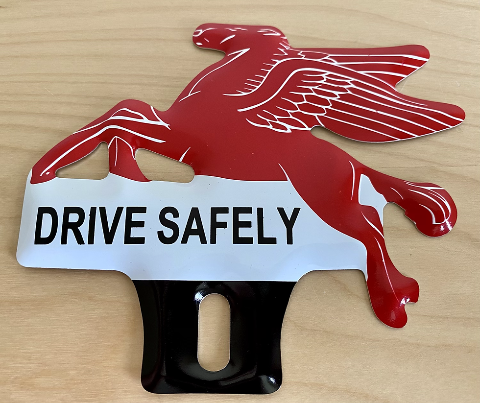 Thumbnail: Mobil Pegasus License Plate Topper Ornament.