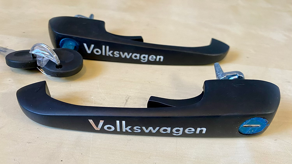 Thumbnail: VW BUS T2 BAY WINDOW TATTOOED Outside Door Handle SET 68-79