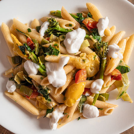 PASTA WITH HOMEGROWN VEGGIES