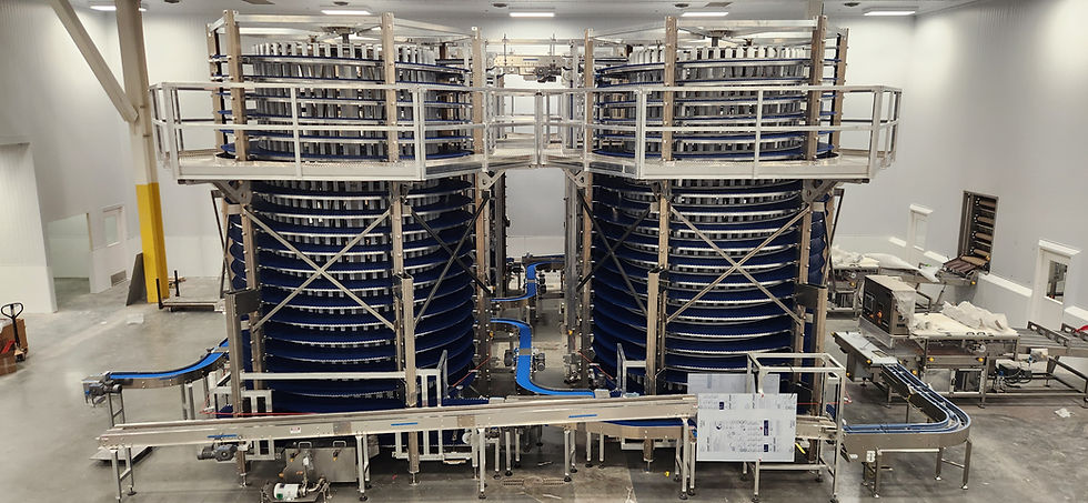 Spiral Cooler and Conveyors