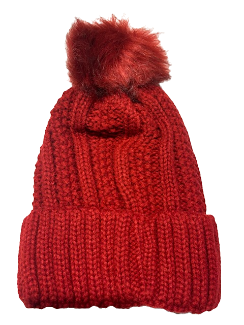 Thumbnail: Ilofab Satin Lined Cable Knit Toques with Pom Pom