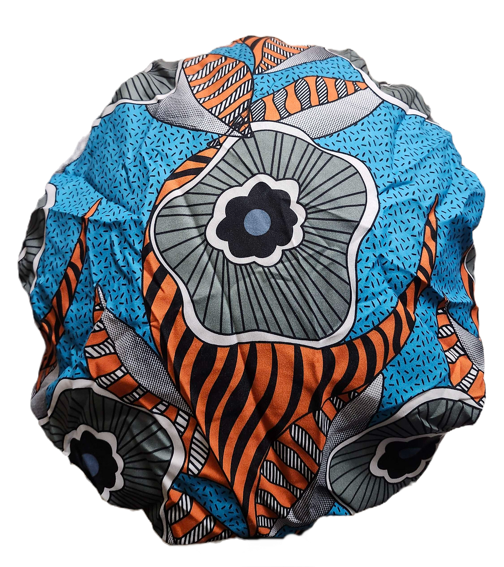 Thumbnail: Ilofab - Ankara Print Satin Lined Tie Bonnet