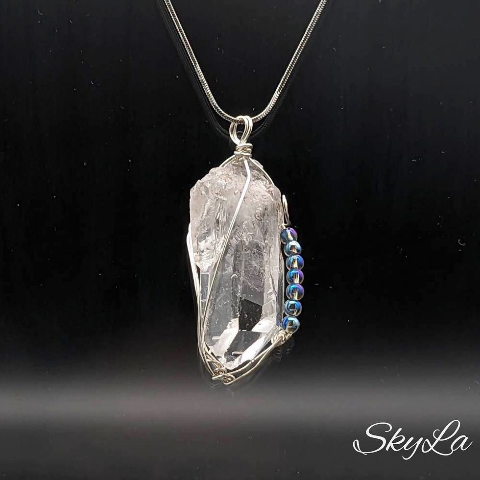 水晶原石★ワイヤーアート★ペンダントトップ