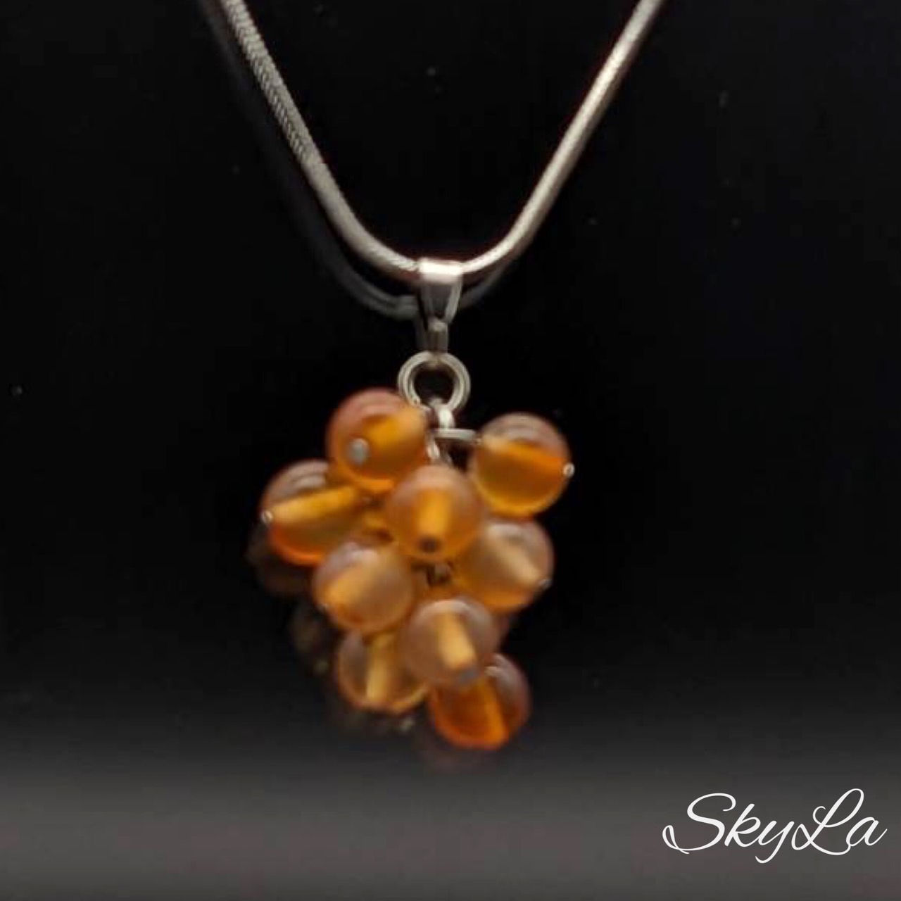 カーネリアン★ぶどうネックレス
