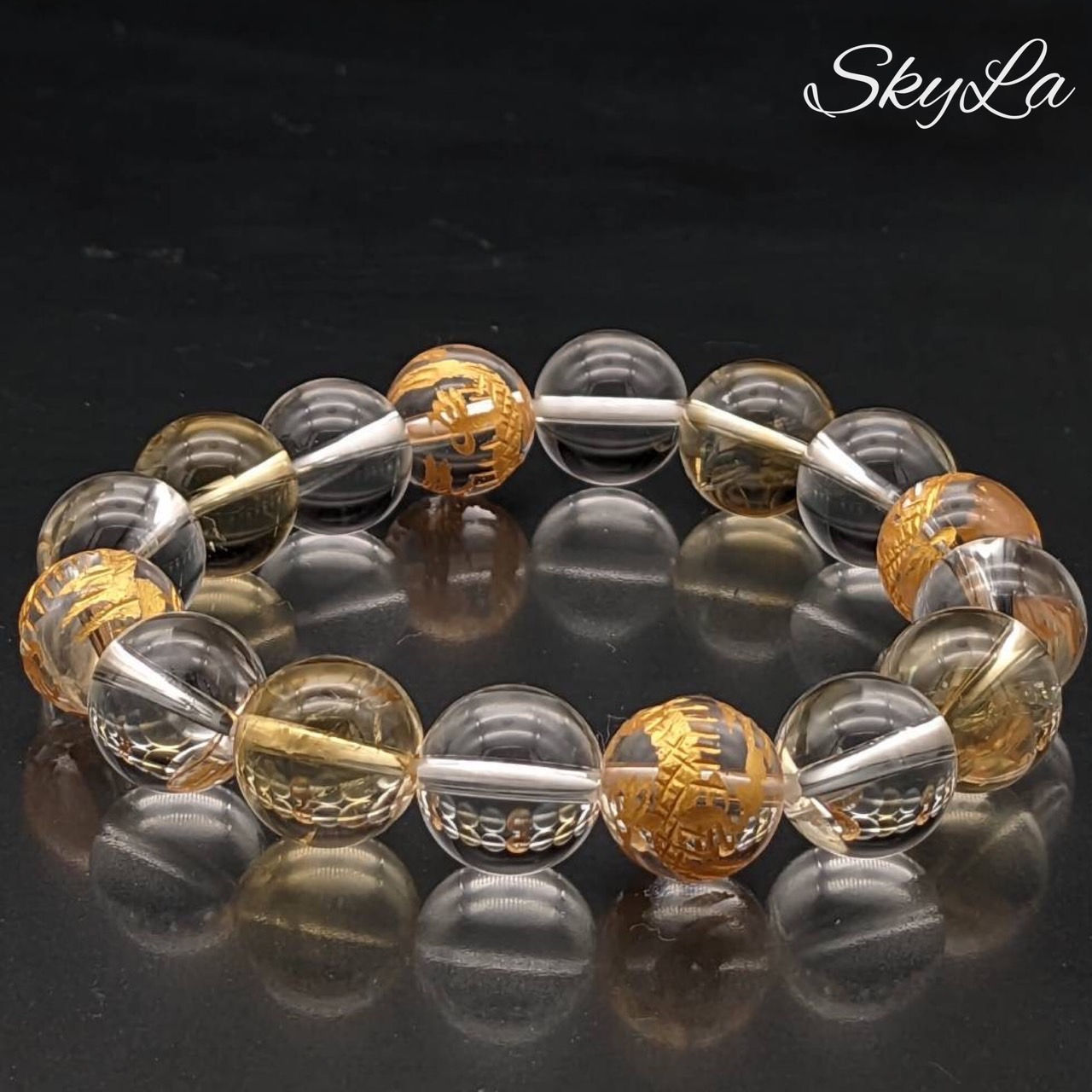 12㍉★金龍★金運開運パワーストーンブレスレット