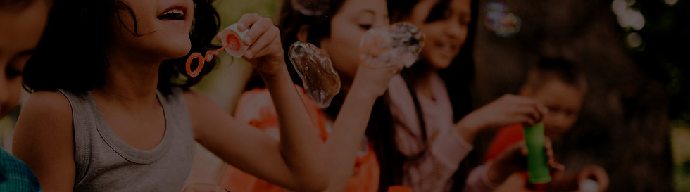Children Blowing Bubbles