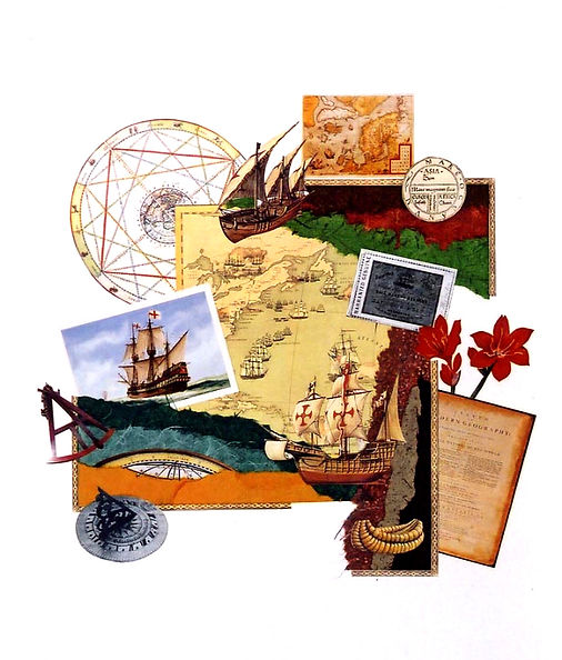 Commissioned collage cruise ship