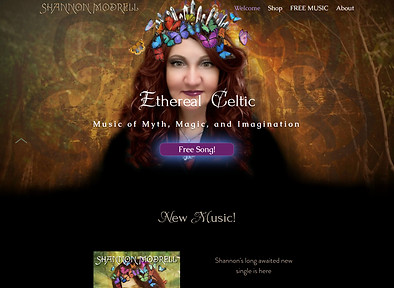 Web Design and Branding Music Website - Ethereal Celtic Music