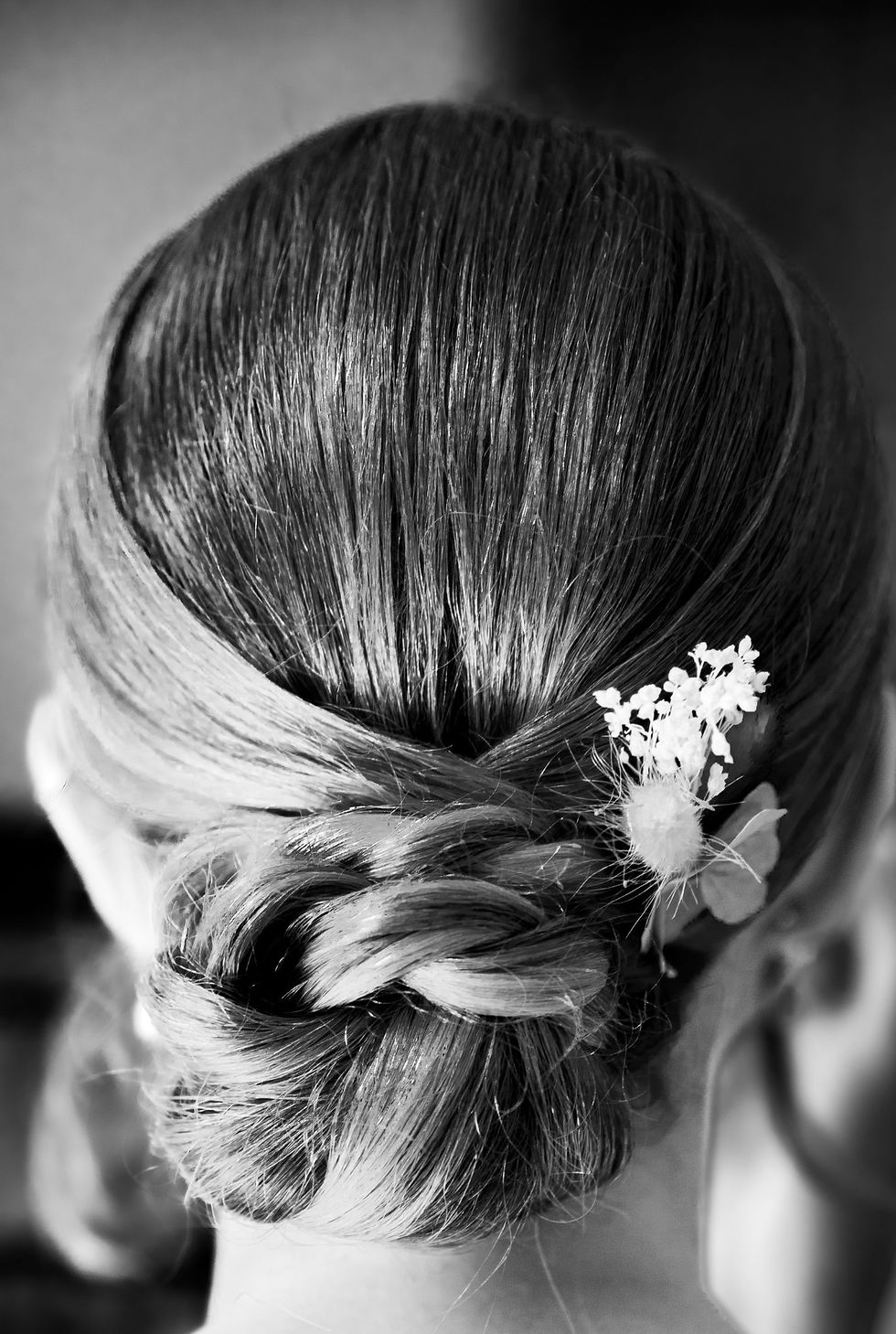 chignon mariage cheveux mi long
