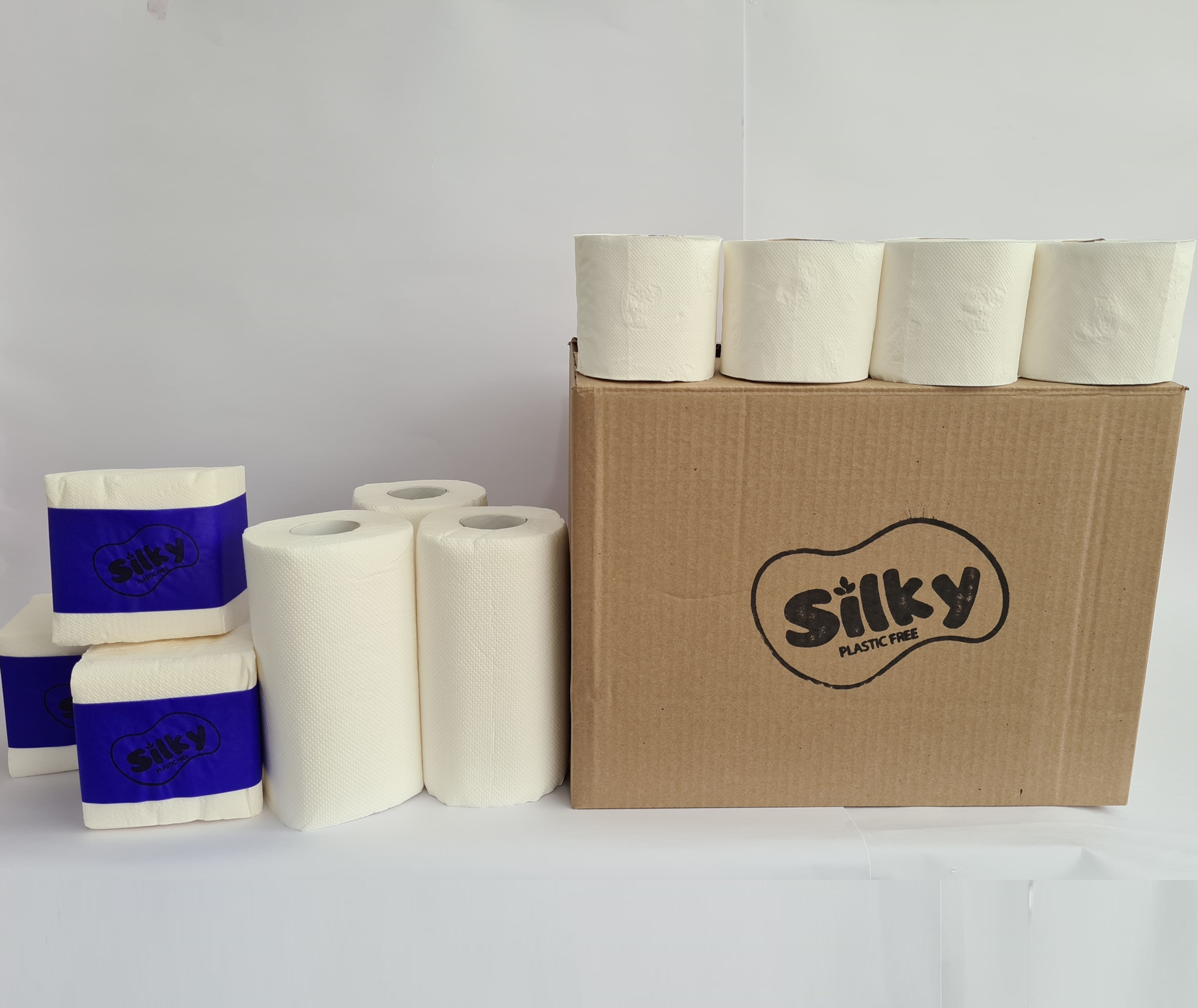 Triple Pack normal: 20 rollos papel hig. 30 mts, 3 toallas y 300 servilletas