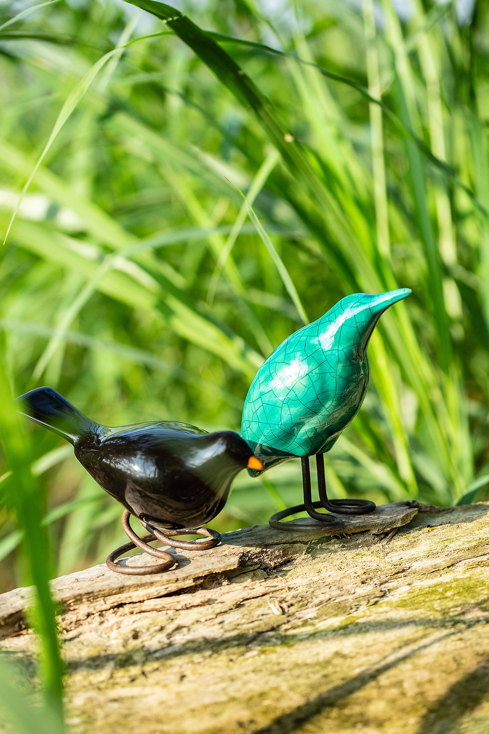 Thumbnail: JEHN CERAMIKA Handmade Green Heron Bird (12cm tall)