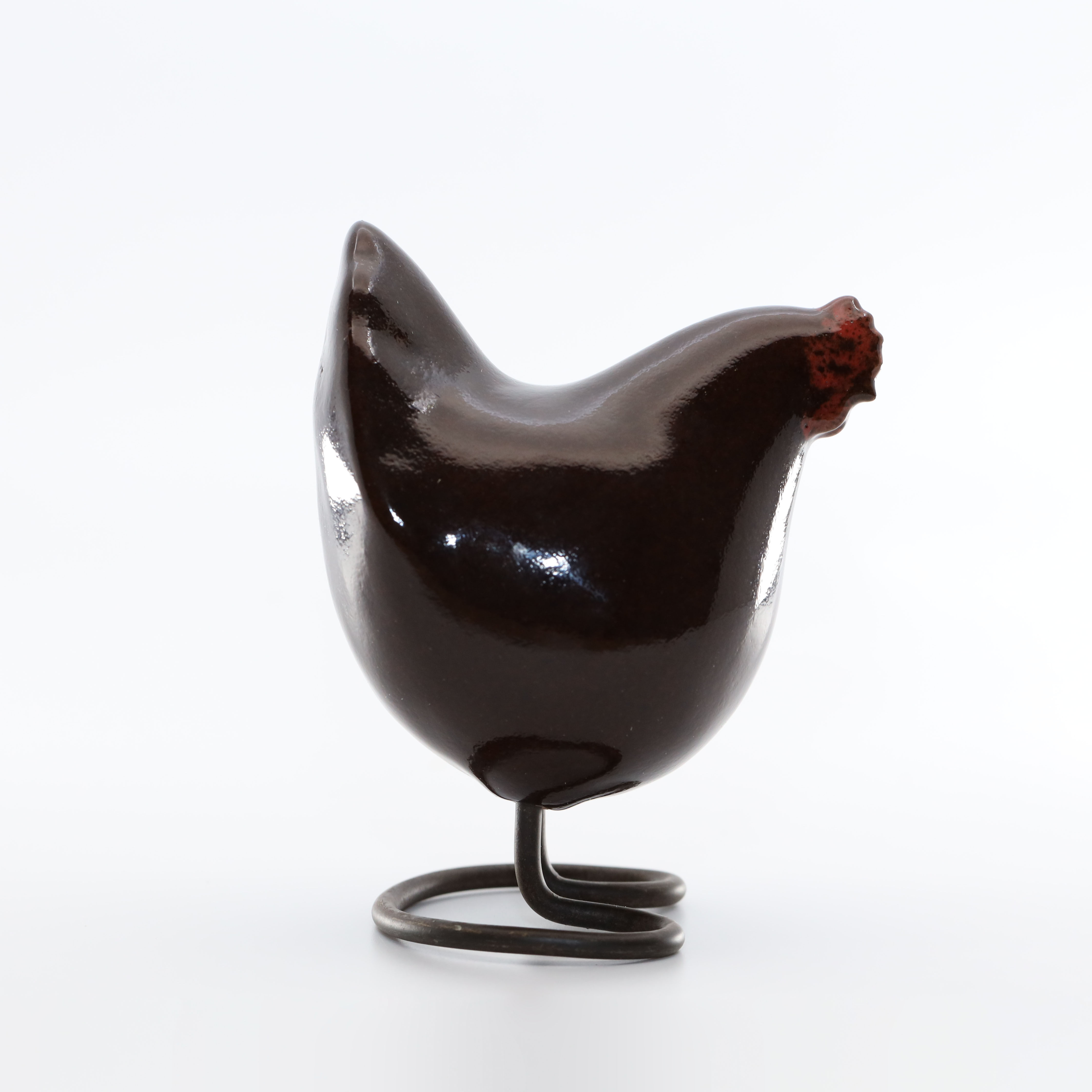 JEHN CERAMIKA Handmade Brown Hen (10cm tall)